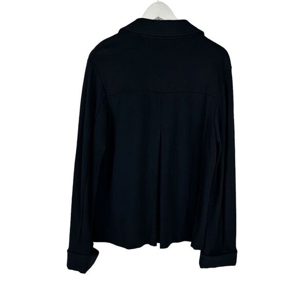 Chico’s Black Button Front Jacket size Medium - Picture 3 of 6